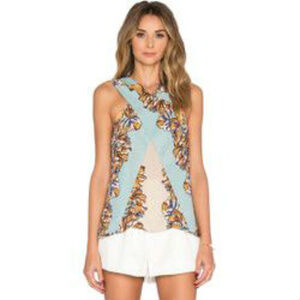 💕BCBGMAXAZRIA💕 Maryssa Floral Print Halter Top Small S NWT